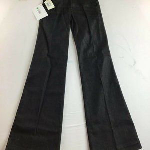 DIANAH Women's Black Flared Leg Slash Pocket Casual Pants Size 25